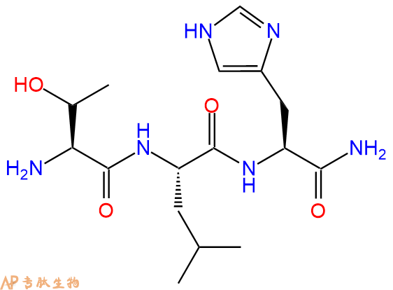 专肽生物产品H2N-Thr-Leu-His-CONH2