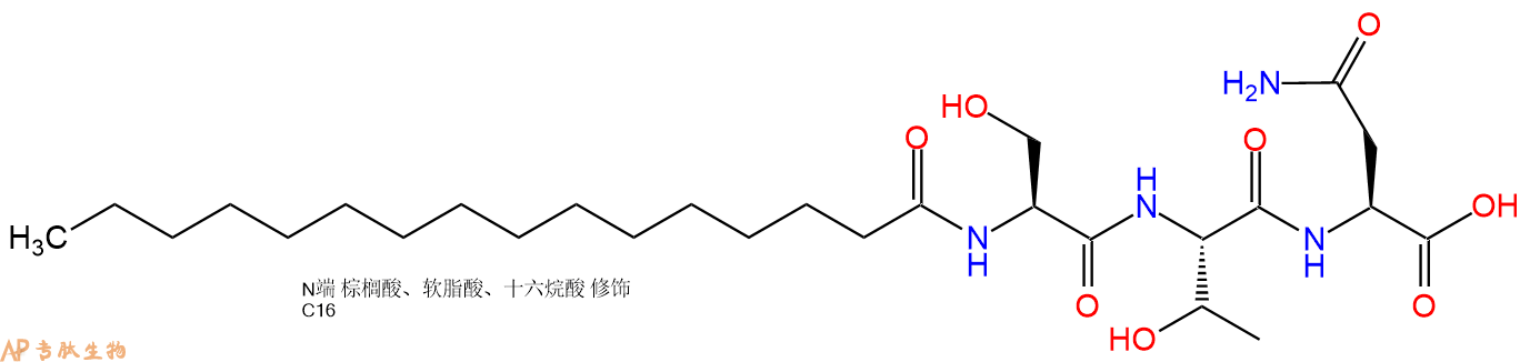 专肽生物产品Palmiticacid-Ser-Thr-Asn-OH