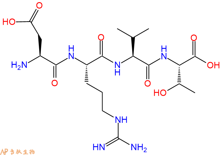 专肽生物产品H2N-Asp-Arg-Val-Thr-OH