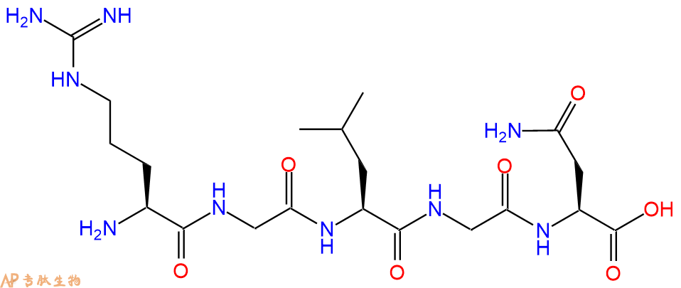 专肽生物产品H2N-Arg-Gly-Leu-Gly-Asn-OH
