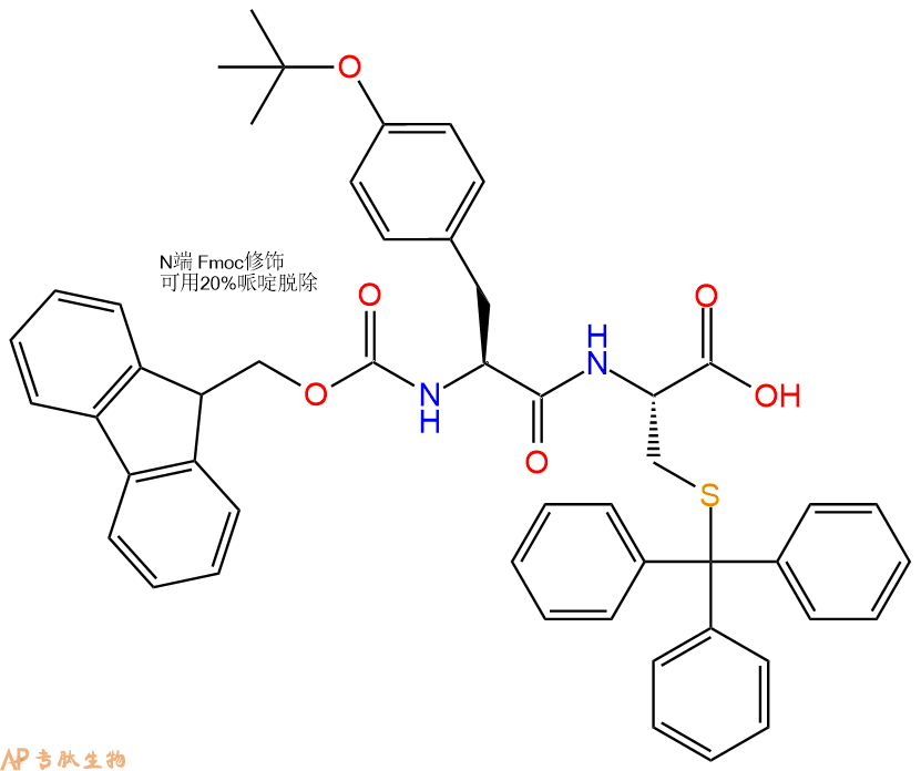 专肽生物产品Fmoc-Tyr(tBu)-Cys(Trt)-OH