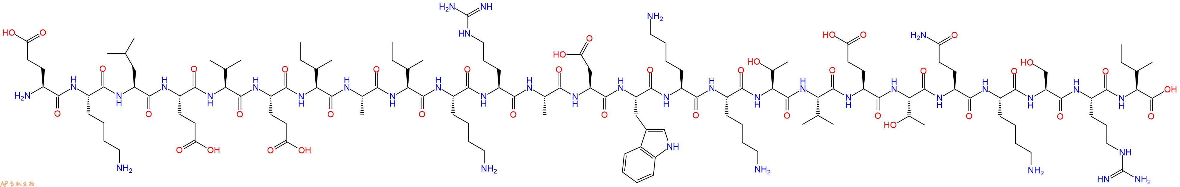 专肽生物产品H2N-Glu-Lys-Leu-Glu-Val-Glu-Ile-Ala-Ile-Lys-Arg-Ala-Asp-Trp-Lys-Lys-Thr-Val-Glu-Thr-Gln-Lys-Ser-Arg-Ile-OH