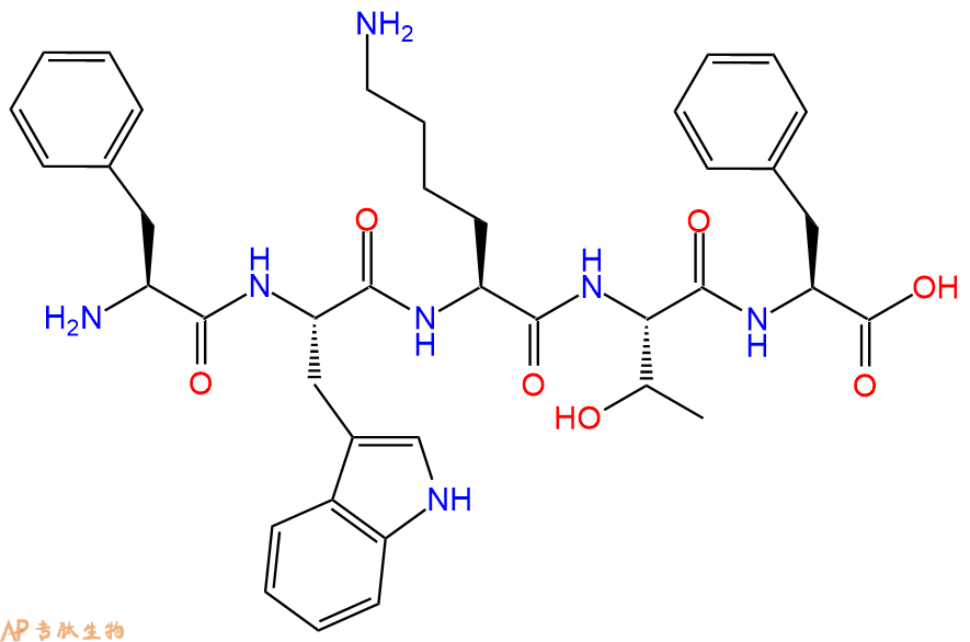 专肽生物产品H2N-Phe-Trp-Lys-Thr-Phe-OH