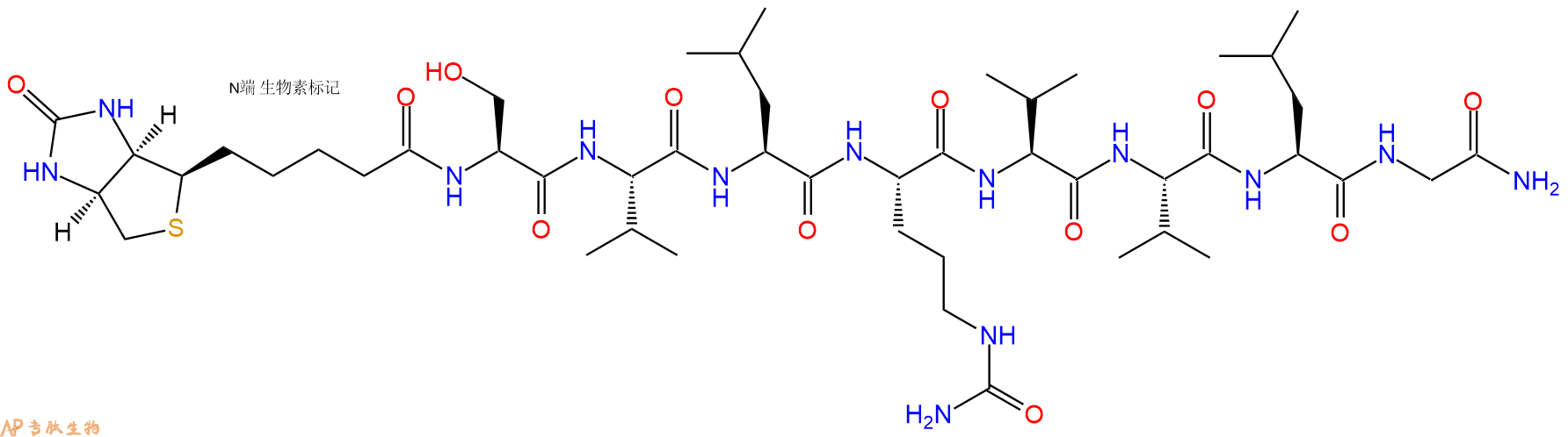 专肽生物产品Biotinyl-Ser-Val-Leu-Cit-Val-Val-Leu-Gly-CONH2