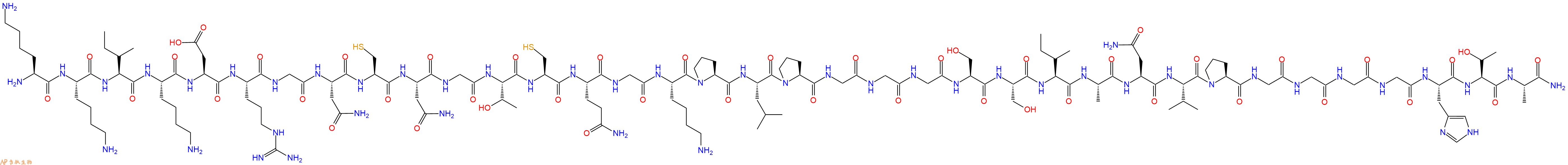专肽生物产品H2N-Lys-Lys-Ile-Lys-Asp-Arg-Gly-Asn-Cys-Asn-Gly-Thr-Cys-Gln-Gly-Lys-Pro-Leu-Pro-Gly-Gly-Gly-Ser-Ser-Ile-Ala-Asn-Val-Pro-Gly-Gly-Gly-Gly-His-Thr-Ala-CONH2