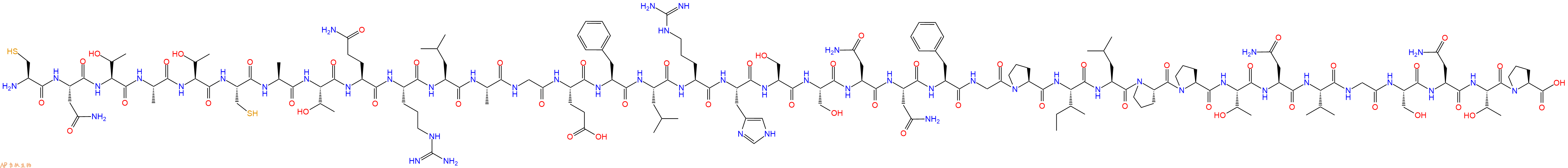 专肽生物产品H2N-Cys-Asn-Thr-Ala-Thr-Cys-Ala-Thr-Gln-Arg-Leu-Ala-Gly-Glu-Phe-Leu-Arg-His-Ser-Ser-Asn-Asn-Phe-Gly-Pro-Ile-Leu-Pro-Pro-Thr-Asn-Val-Gly-Ser-Asn-Thr-Pro-OH