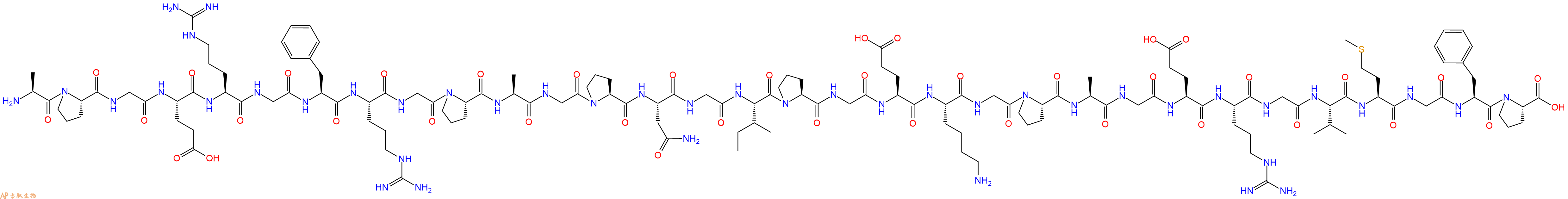 专肽生物产品H2N-Ala-Pro-Gly-Glu-Arg-Gly-Phe-Arg-Gly-Pro-Ala-Gly-Pro-Asn-Gly-Ile-Pro-Gly-Glu-Lys-Gly-Pro-Ala-Gly-Glu-Arg-Gly-Val-Met-Gly-Phe-Pro-OH