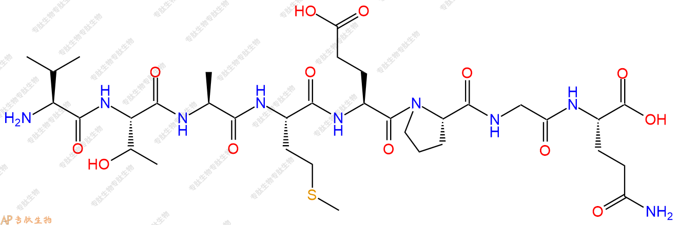 专肽生物产品H2N-Val-Thr-Ala-Met-Glu-Pro-Gly-Gln-OH