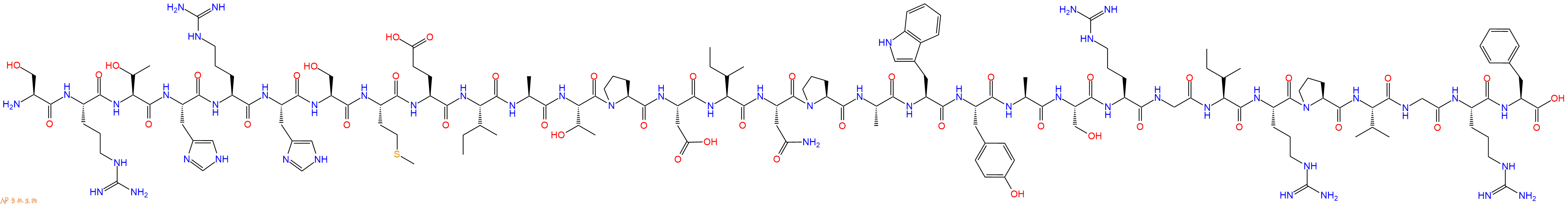 专肽生物产品H2N-Ser-Arg-Thr-His-Arg-His-Ser-Met-Glu-Ile-Ala-Thr-Pro-Asp-Ile-Asn-Pro-Ala-Trp-Tyr-Ala-Ser-Arg-Gly-Ile-Arg-Pro-Val-Gly-Arg-Phe-OH
