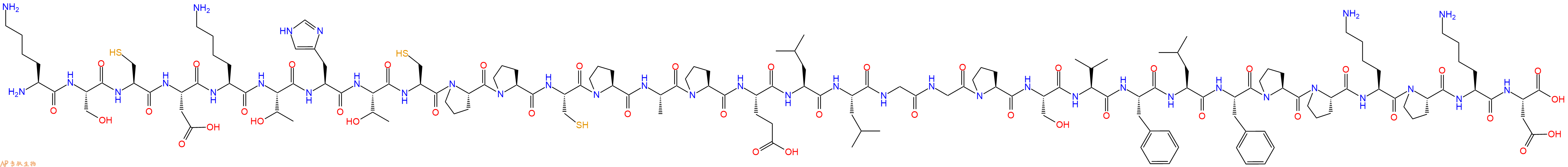 专肽生物产品H2N-Lys-Ser-Cys-Asp-Lys-Thr-His-Thr-Cys-Pro-Pro-Cys-Pro-Ala-Pro-Glu-Leu-Leu-Gly-Gly-Pro-Ser-Val-Phe-Leu-Phe-Pro-Pro-Lys-Pro-Lys-Asp-OH
