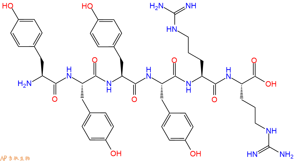 专肽生物产品H2N-Tyr-Tyr-Tyr-Tyr-Arg-Arg-OH