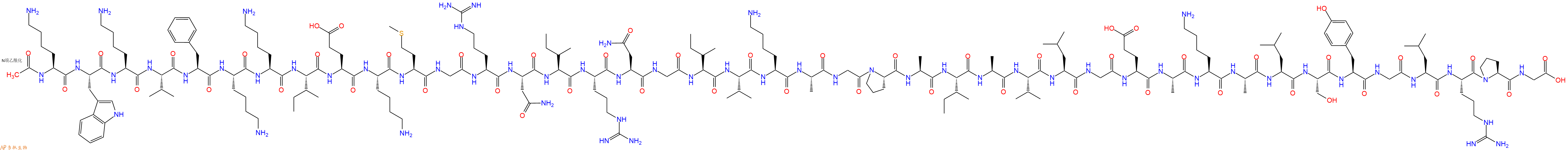 专肽生物产品Ac-Lys-Trp-Lys-Val-Phe-Lys-Lys-Ile-Glu-Lys-Met-Gly-Arg-Asn-Ile-Arg-Asn-Gly-Ile-Val-Lys-Ala-Gly-Pro-Ala-Ile-Ala-Val-Leu-Gly-Glu-Ala-Lys-Ala-Leu-Ser-Tyr-Gly-Leu-Arg-Pro-Gly-OH