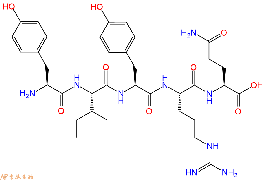 专肽生物产品H2N-Tyr-Ile-Tyr-Arg-Gln-OH