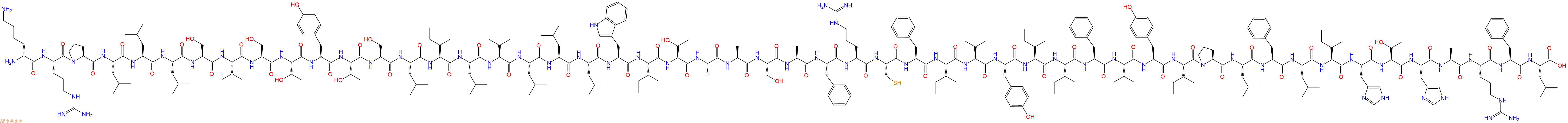 专肽生物产品H2N-DLys-Arg-Pro-Leu-Leu-Leu-Ser-Val-Ser-Thr-Tyr-Thr-Ser-Leu-Ile-Leu-Val-Leu-Leu-Leu-Trp-Ile-Thr-Ala-Ala-Ser-Ala-Phe-Arg-Cys-Phe-Ile-Val-Tyr-Ile-Ile-Phe-Val-Tyr-Ile-Pro-Leu-Phe-Leu-Ile-His-Thr-His-Ala-Arg-Phe-Leu-OH