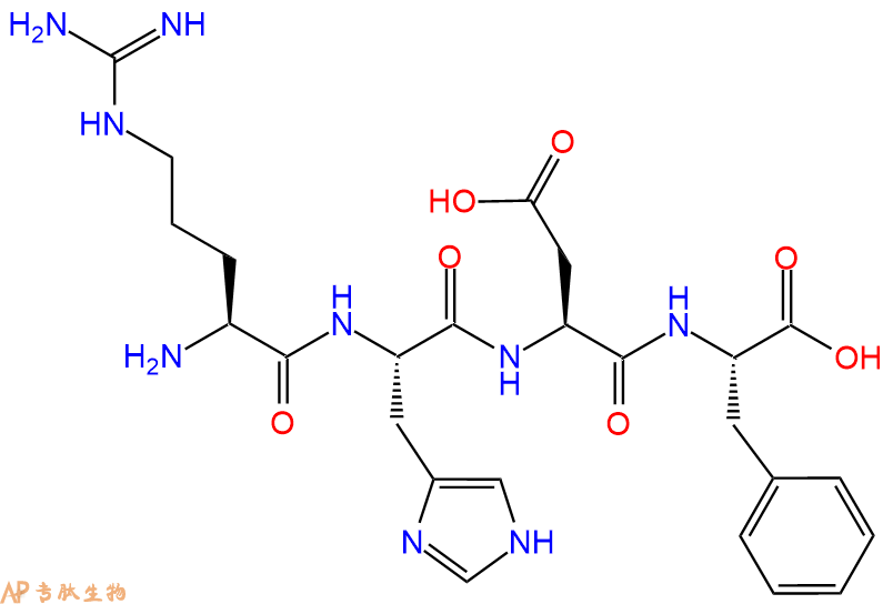 专肽生物产品H2N-Arg-His-Asp-Phe-OH