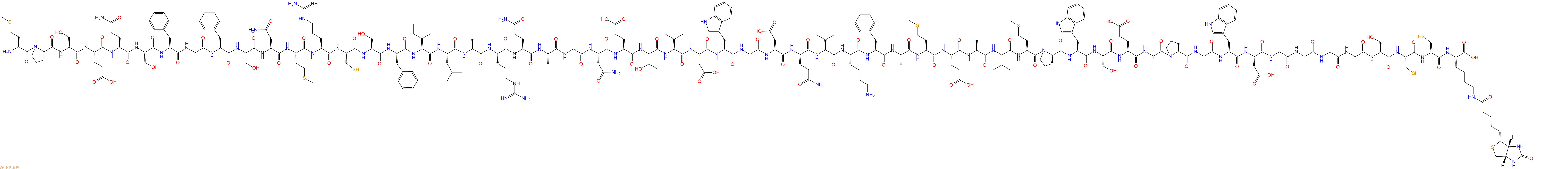 专肽生物产品H2N-Met-Pro-Ser-Glu-Gln-Ser-Phe-Gly-Phe-Ser-Asn-Met-Arg-Cys-Ser-Phe-Ile-Leu-Ala-Arg-Gln-Ala-Gly-Asn-Glu-Thr-Val-Asp-Trp-Gly-Asp-Gln-Val-Lys-Phe-Ala-Met-Glu-Ala-Val-Met-Pro-Trp-Ser-Glu-Ala-Pro-Gly-Trp-Asp-Gly-Gly-Gly-Gly-Ser-Cys-Cys-Lys(Biotin)-OH