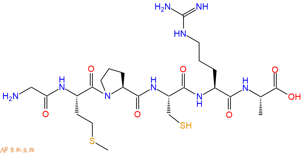 专肽生物产品H2N-Gly-Met-Pro-Cys-Arg-Ala-OH