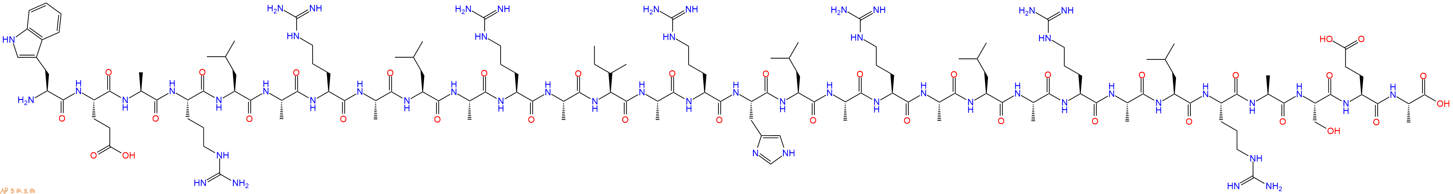专肽生物产品H2N-Trp-Glu-Ala-Arg-Leu-Ala-Arg-Ala-Leu-Ala-Arg-Ala-Ile-Ala-Arg-His-Leu-Ala-Arg-Ala-Leu-Ala-Arg-Ala-Leu-Arg-Ala-Ser-Glu-Ala-OH