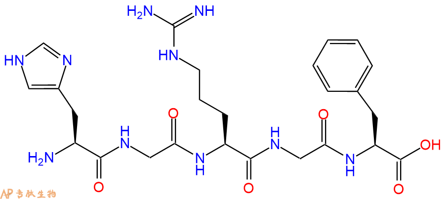 专肽生物产品H2N-His-Gly-Arg-Gly-Phe-OH