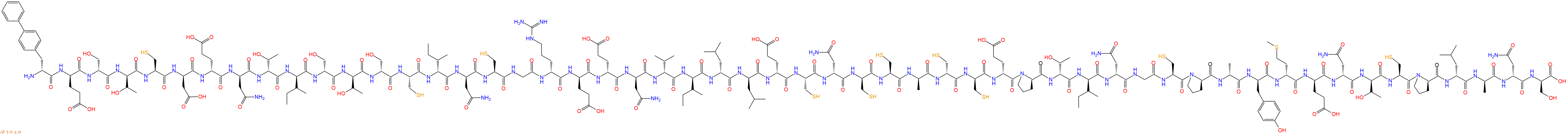 专肽生物产品H2N-DBip-DGlu-DSer-DThr-Cys-DAsp-DGlu-DAsn-DThr-DIle-DSer-DThr-DSer-Cys-DIle-DAsn-Cys-Gly-DArg-DGlu-DGlu-DAsn-DVal-DIle-DLeu-DLeu-DGlu-Cys-DAsn-DCys-Cys-DAla-DCys-DCys-DGlu-DPro-DThr-DIle-DAsn-Gly-Cys-DPro-DAla-DTyr-DMet-DGlu-DAsn-DThr-Cys-DPro-DLeu-DAla-D