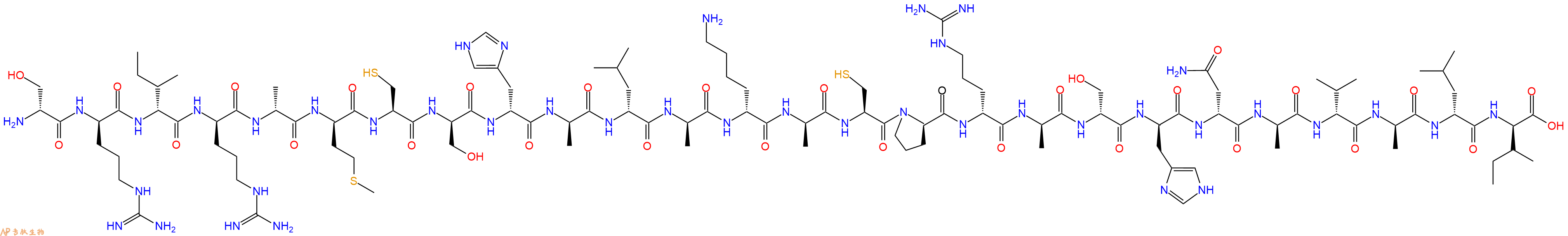 专肽生物产品H2N-DSer-DArg-DIle-DArg-DAla-DMet-Cys-DSer-DHis-DAla-DLeu-DAla-DLys-DAla-Cys-DPro-DArg-DAla-DSer-DHis-DAsn-DAla-DVal-DAla-DLeu-DIle-OH