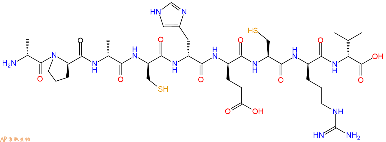 专肽生物产品H2N-DAla-DPro-DAla-DCys-DHis-DGlu-Cys-DArg-DVal-OH