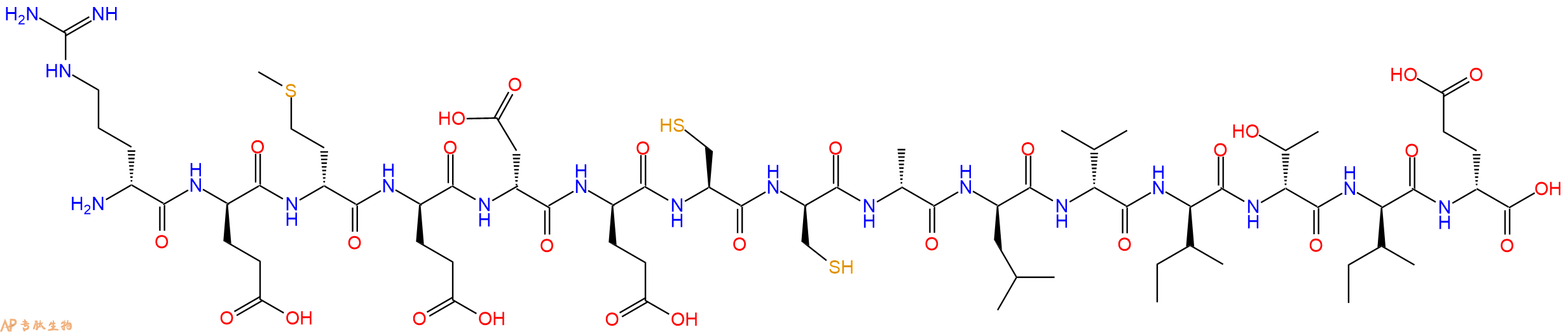 专肽生物产品H2N-DArg-DGlu-DMet-DGlu-DAsp-DGlu-Cys-DCys-DAla-DLeu-DVal-DIle-DThr-DIle-DGlu-OH