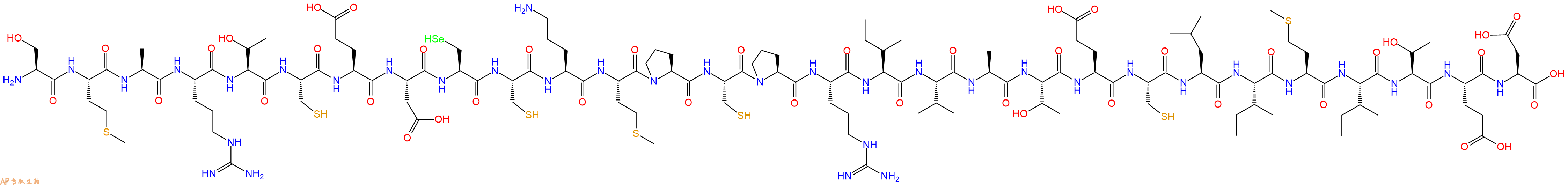 专肽生物产品H2N-Ser-Met-Ala-Arg-Thr-Cys-Glu-Asp-Sec-Cys-Orn-Met-Pro-Cys-Pro-Arg-Ile-Val-Ala-Thr-Glu-Cys-Leu-Ile-Met-Ile-Thr-Glu-Asp-OH