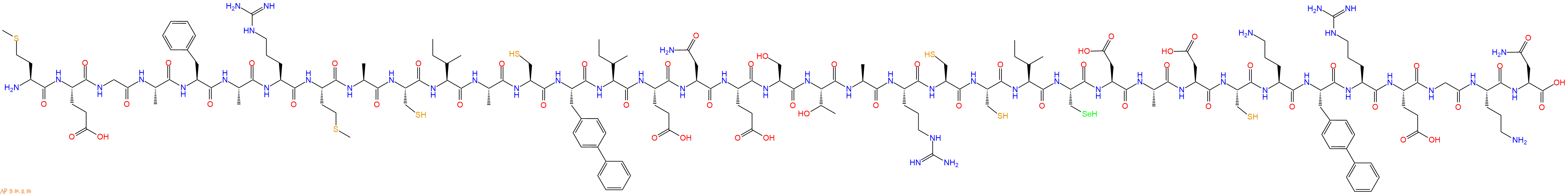 专肽生物产品H2N-Met-Glu-Gly-Ala-Phe-Ala-Arg-Met-Ala-Cys-Ile-Ala-Cys-Bip-Ile-Glu-Asn-Glu-Ser-Thr-Ala-Arg-Cys-Cys-Ile-Sec-Asp-Ala-Asp-Cys-Orn-Bip-Arg-Glu-Gly-Orn-Asn-OH