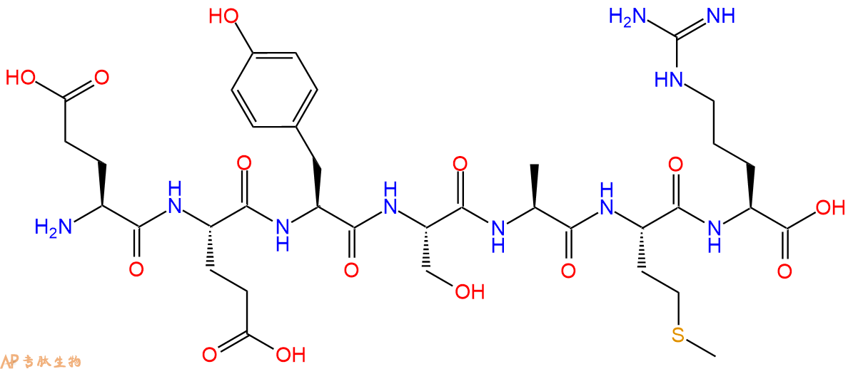 专肽生物产品H2N-Glu-Glu-Tyr-Ser-Ala-Met-Arg-OH