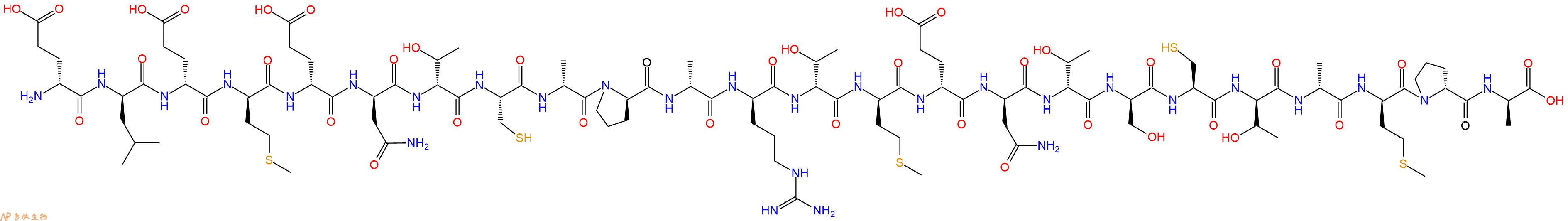 专肽生物产品H2N-DGlu-DLeu-DGlu-DMet-DGlu-DAsn-DThr-Cys-DAla-DPro-DAla-DArg-DThr-DMet-DGlu-DAsn-DThr-DSer-Cys-DThr-DAla-DMet-DPro-DAla-OH