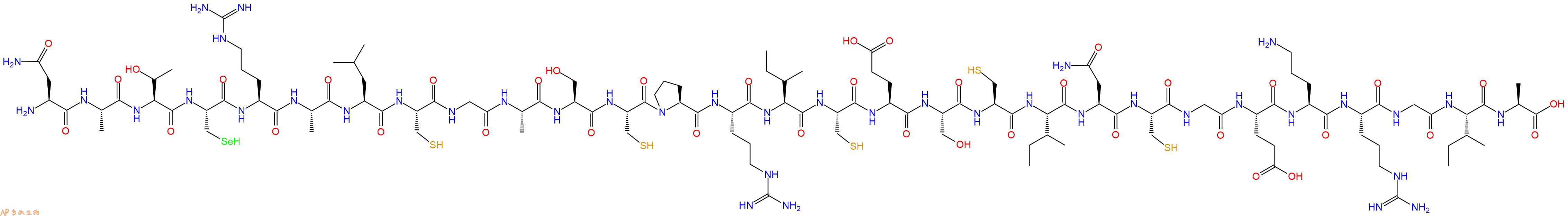 专肽生物产品H2N-Asn-Ala-Thr-Sec-Arg-Ala-Leu-Cys-Gly-Ala-Ser-Cys-Pro-Arg-Ile-Cys-Glu-Ser-Cys-Ile-Asn-Cys-Gly-Glu-Orn-Arg-Gly-Ile-Ala-OH