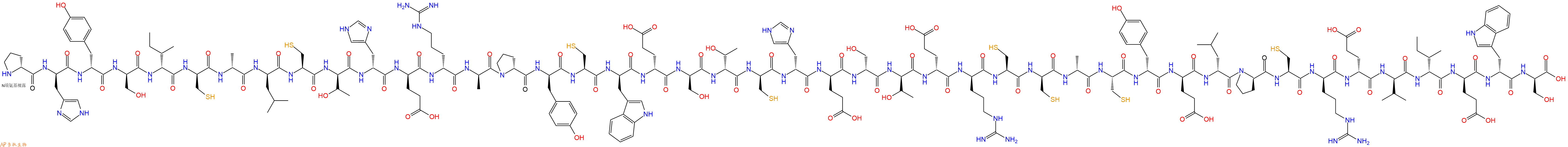 专肽生物产品H2N-DPro-DHis-DTyr-DSer-DIle-DCys-DAla-DLeu-Cys-DThr-DHis-DGlu-DArg-DAla-DPro-DTyr-Cys-DTrp-DGlu-DSer-DThr-DCys-DHis-DGlu-DSer-DThr-DGlu-DArg-Cys-DCys-DAla-Cys-DTyr-DGlu-DLeu-DPro-Cys-DArg-DGlu-DVal-DIle-DGlu-DTrp-DSer-OH