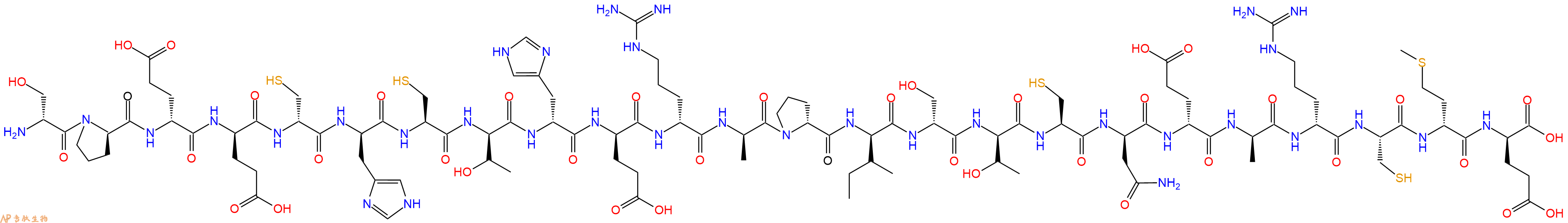 专肽生物产品H2N-DSer-DPro-DGlu-DGlu-DCys-DHis-Cys-DThr-DHis-DGlu-DArg-DAla-DPro-DIle-DSer-DThr-Cys-DAsn-DGlu-DAla-DArg-Cys-DMet-DGlu-OH