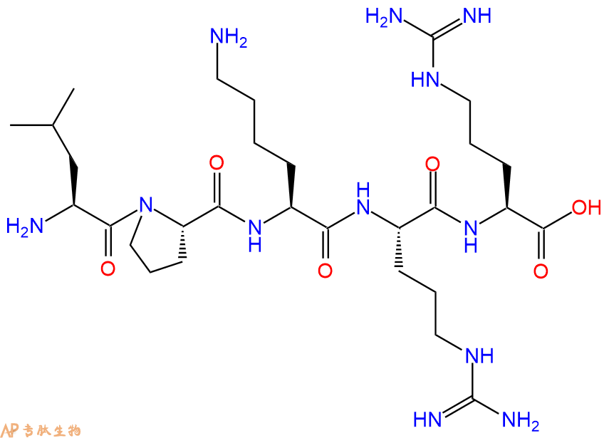 专肽生物产品H2N-Leu-Pro-Lys-Arg-Arg-OH