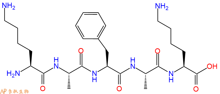 专肽生物产品H2N-Lys-Ala-Phe-Ala-Lys-OH