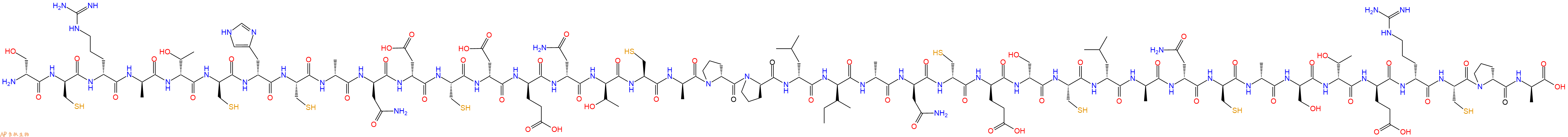 专肽生物产品H2N-DSer-DCys-DArg-DAla-DThr-DCys-DHis-Cys-DAla-DAsn-DAsp-Cys-DAsp-DGlu-DAsn-DThr-Cys-DAla-DPro-DPro-DLeu-DIle-DAla-DAsn-DCys-DGlu-DSer-Cys-DLeu-DAla-DAsn-DCys-DAla-DSer-DThr-DGlu-DArg-Cys-DPro-DAla-OH