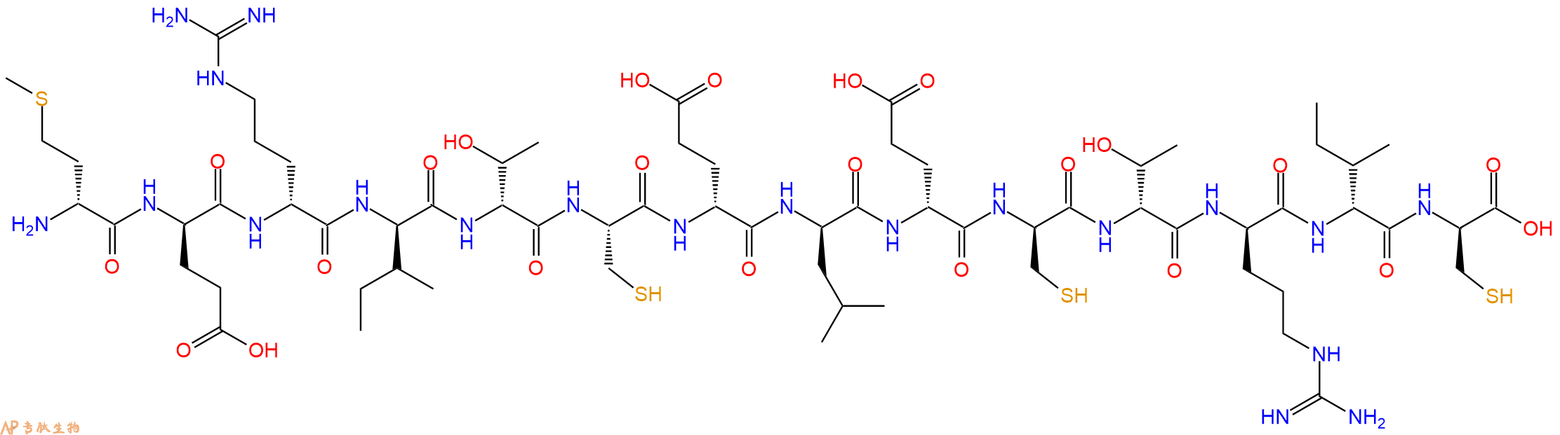 专肽生物产品H2N-DMet-DGlu-DArg-DIle-DThr-Cys-DGlu-DLeu-DGlu-DCys-DThr-DArg-DIle-DCys-OH