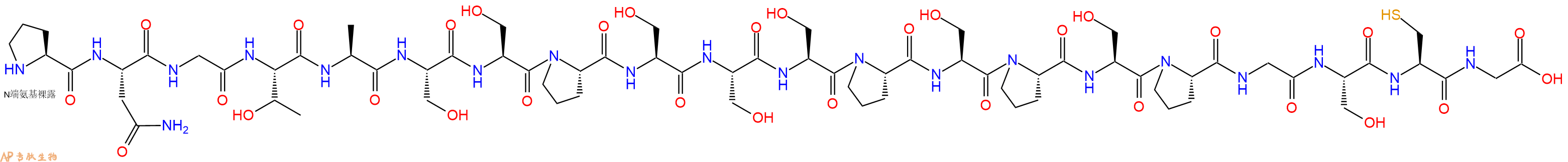 专肽生物产品H2N-Pro-Asn-Gly-Thr-Ala-Ser-Ser-Pro-Ser-Ser-Ser-Pro-Ser-Pro-Ser-Pro-Gly-Ser-Cys-Gly-OH