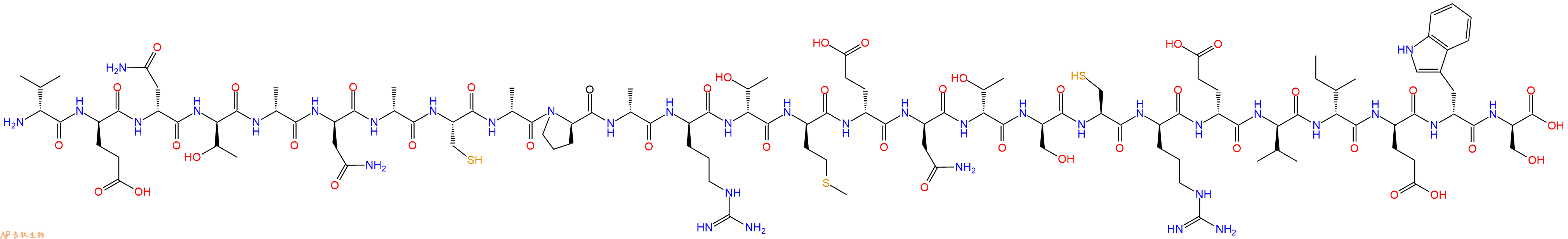 专肽生物产品H2N-DVal-DGlu-DAsn-DThr-DAla-DAsn-DAla-Cys-DAla-DPro-DAla-DArg-DThr-DMet-DGlu-DAsn-DThr-DSer-Cys-DArg-DGlu-DVal-DIle-DGlu-DTrp-DSer-OH