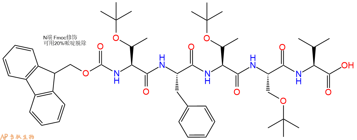 专肽生物产品Fmoc-Thr(tBu)-Phe-Thr(tBu)-Ser(tBu)-Val-OH