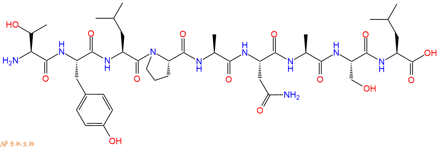 专肽生物产品H2N-Thr-Tyr-Leu-Pro-Ala-Asn-Ala-Ser-Leu-OH