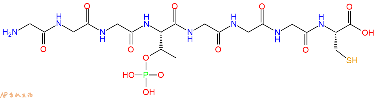 专肽生物产品H2N-Gly-Gly-Gly-pThr-Gly-Gly-Gly-Cys-OH