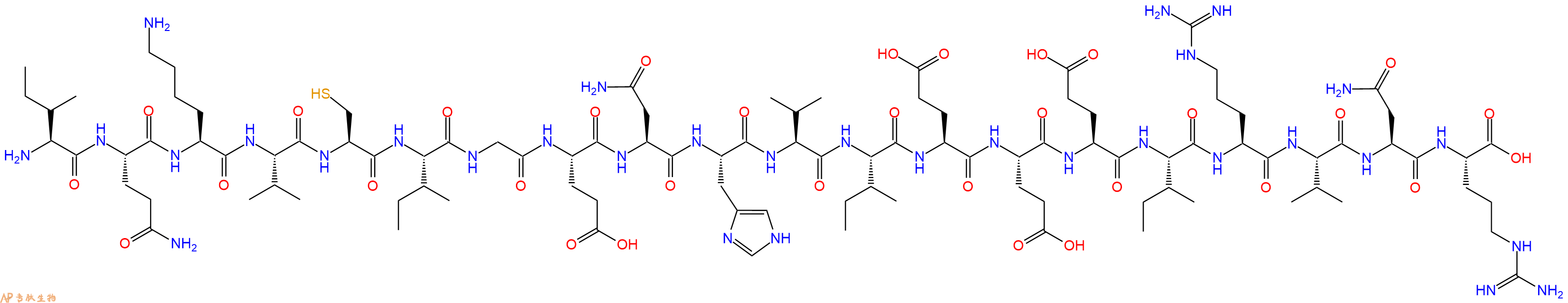 专肽生物产品H2N-Ile-Gln-Lys-Val-Cys-Ile-Gly-Glu-Asn-His-Val-Ile-Glu-Glu-Glu-Ile-Arg-Val-Asn-Arg-OH