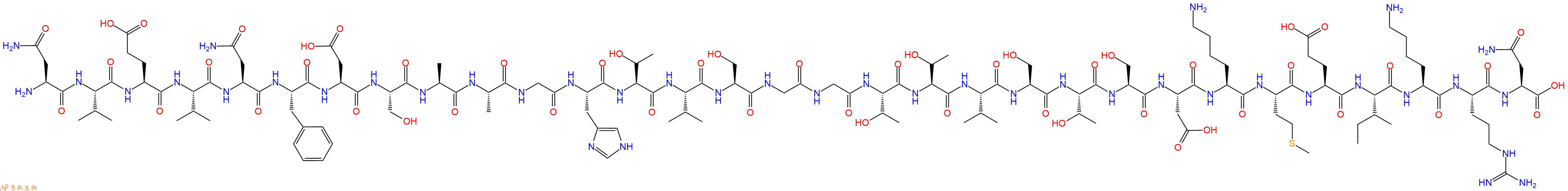 专肽生物产品H2N-Asn-Val-Glu-Val-Asn-Phe-Asp-Ser-Ala-Ala-Gly-His-Thr-Val-Ser-Gly-Gly-Thr-Thr-Val-Ser-Thr-Ser-Asp-Lys-Met-Glu-Ile-Lys-Arg-Asn-OH