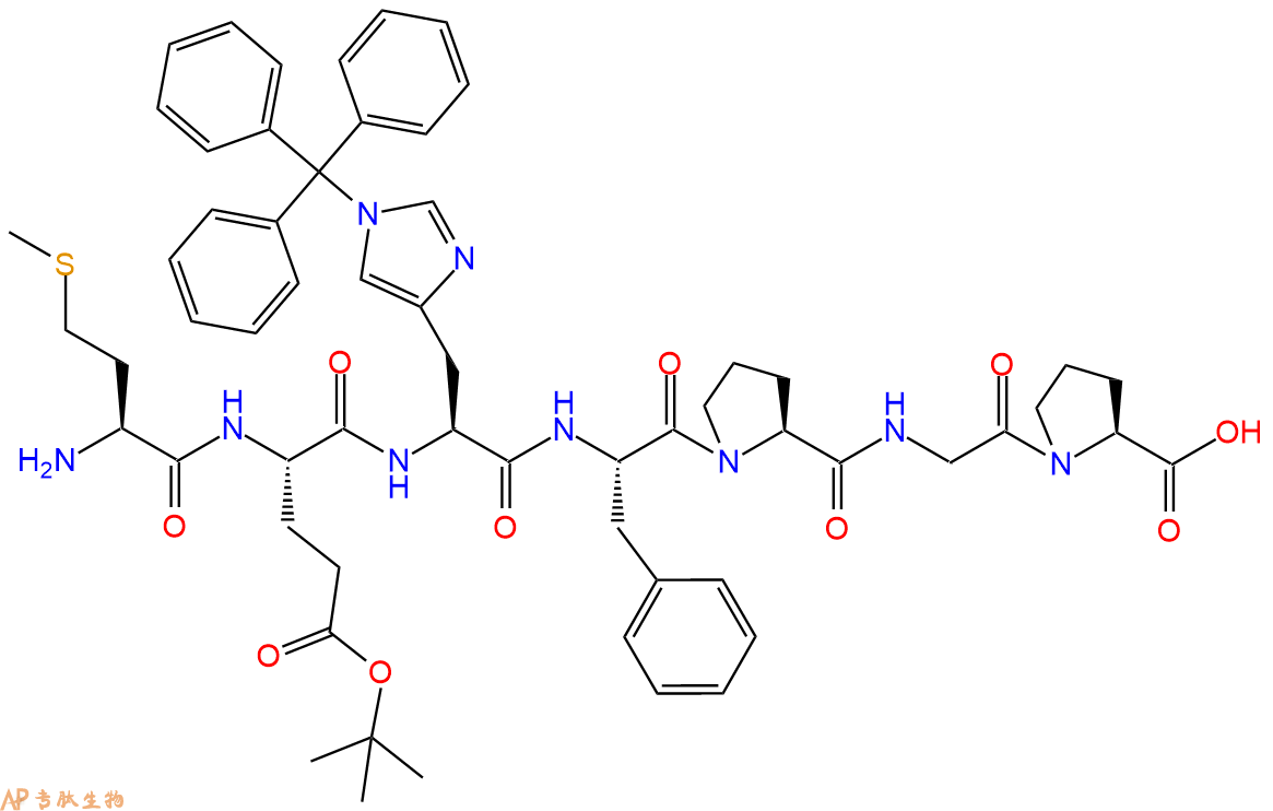 专肽生物产品H2N-Met-Glu(OtBu)-His(Trt)-Phe-Pro-Gly-Pro-OH