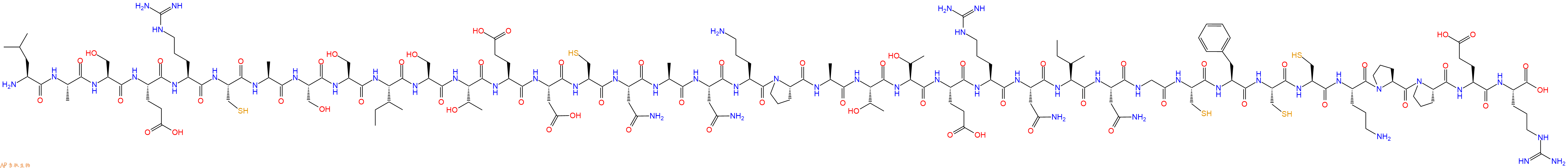 专肽生物产品H2N-Leu-Ala-Ser-Glu-Arg-Cys-Ala-Ser-Ser-Ile-Ser-Thr-Glu-Asp-Cys-Asn-Ala-Asn-Orn-Pro-Ala-Thr-Thr-Glu-Arg-Asn-Ile-Asn-Gly-Cys-Phe-Cys-Cys-Orn-Pro-Pro-Glu-Arg-OH