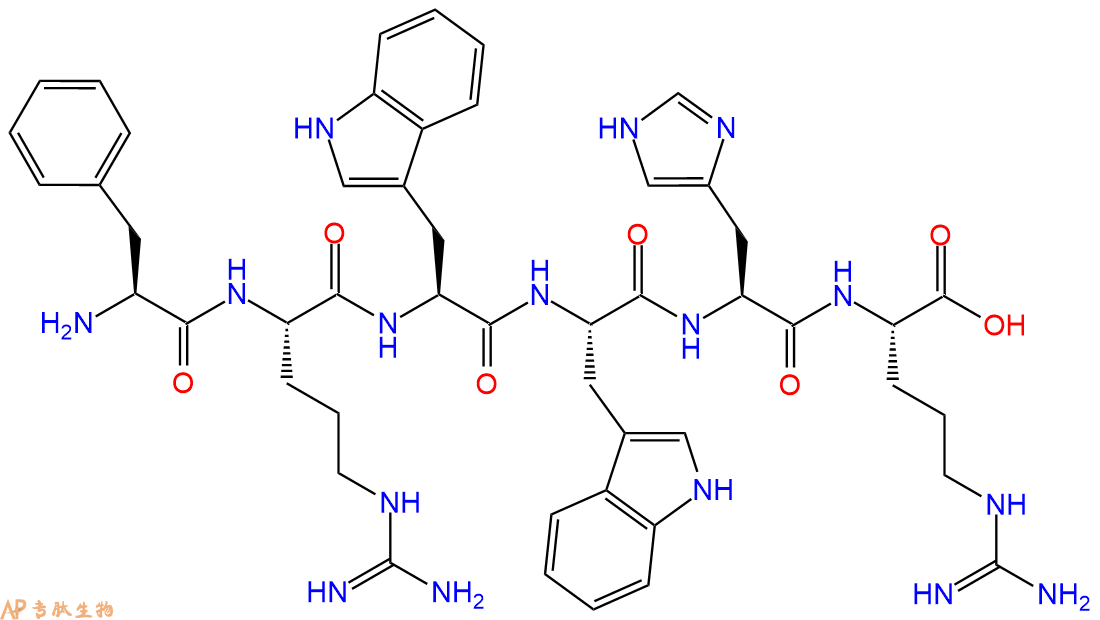 专肽生物产品H2N-Phe-Arg-Trp-Trp-His-Arg-OH