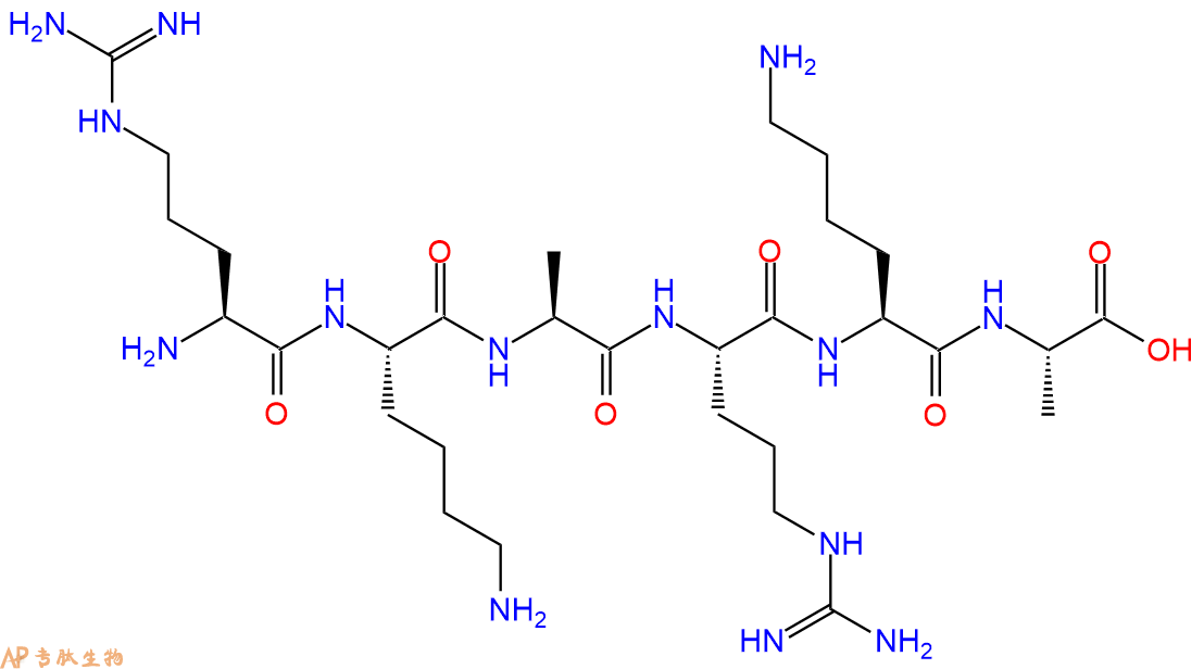 专肽生物产品H2N-Arg-Lys-Ala-Arg-Lys-Ala-OH