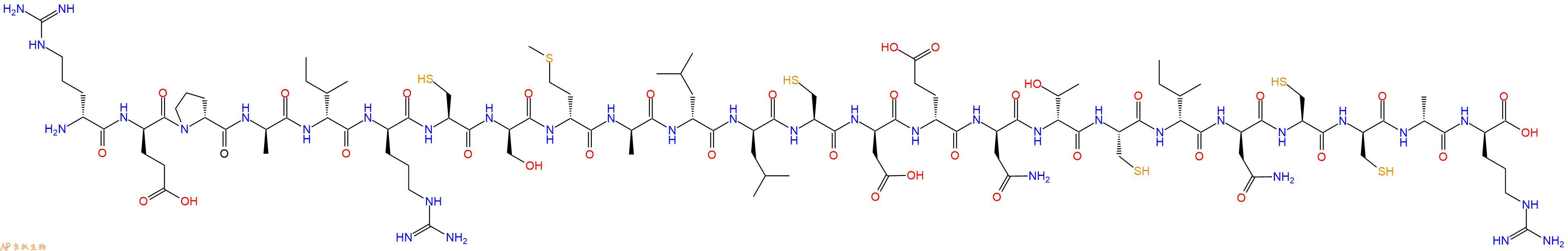 专肽生物产品H2N-DArg-DGlu-DPro-DAla-DIle-DArg-Cys-DSer-DMet-DAla-DLeu-DLeu-Cys-DAsp-DGlu-DAsn-DThr-Cys-DIle-DAsn-Cys-DCys-DAla-DArg-OH
